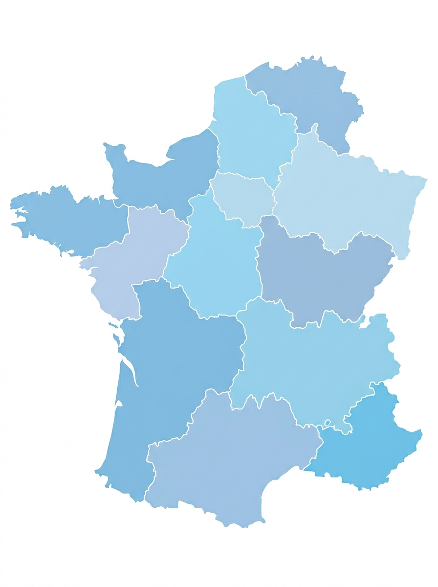 Carte des régions de France — Hybster